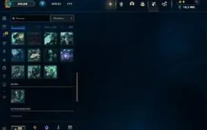 Platina 1 com 30 Champs e 5 Skins + 30 Espolios