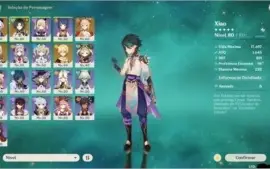 GENSHIN IMPACT CONTA COM XIAO + YOIMIYA E 2 ARMAS 5*