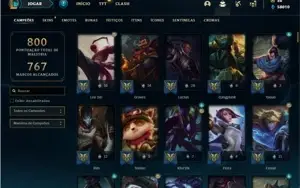 Conta ouro 2 com TODOS os champs e 325 Skins + 6 Vitoriosas