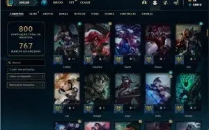 Conta ouro 2 com TODOS os champs e 325 Skins + 6 Vitoriosas