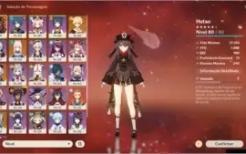 CONTA HUTAO + KOKOMI + EULA + QIQI C1 AR 49 GENSHIN IMPACT⭐✨