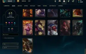Esmeralda 2 com 90 Champs e 63 Skins + 4 Vitoriosas