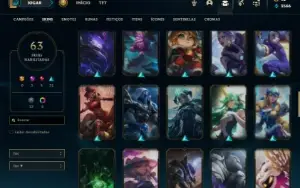 Esmeralda 2 com 90 Champs e 63 Skins + 4 Vitoriosas