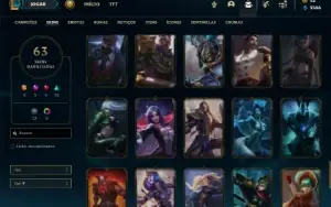 Esmeralda 2 com 90 Champs e 63 Skins + 4 Vitoriosas