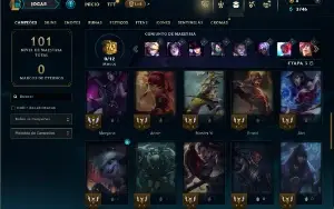 Platina 4 com 40 Champs e 15 Skins ( ADC / JG )