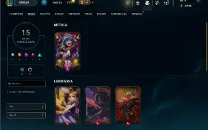 Platina 4 com 40 Champs e 15 Skins ( ADC / JG )