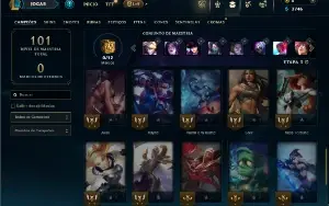 Platina 4 com 40 Champs e 15 Skins ( ADC / JG )
