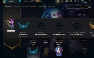 Platina 4 com 40 Champs e 15 Skins ( ADC / JG )