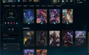 Platina 4 com 40 Champs e 15 Skins ( ADC / JG )