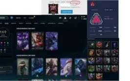 Conta de Valorant (imortal) e LoL (diamante)