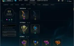 CONTA DE LOL PLATINA IV - 83 SKINS.