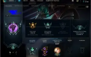 CONTA DE LOL PLATINA IV - 83 SKINS.