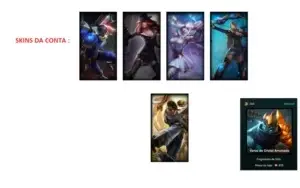 CONTA LOL LVL 25 +10 CAMPEÕES + 4300 IP + 5 SKINS