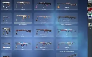 Conta de vava cheia de skin no preço
