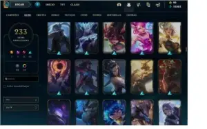 CONTA 233 SKINS, TODOS CHAMPS //  D4