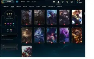 CONTA 233 SKINS, TODOS CHAMPS //  D4