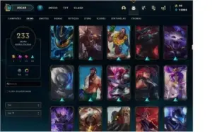 CONTA 233 SKINS, TODOS CHAMPS //  D4