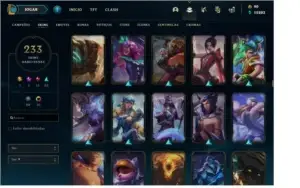 CONTA 233 SKINS, TODOS CHAMPS //  D4
