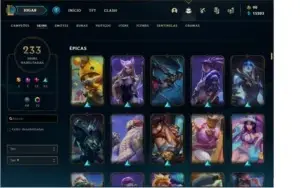 CONTA 233 SKINS, TODOS CHAMPS //  D4