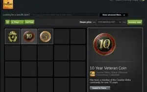 CONTA STEAM CSGO PRIME COM MEDALHAS LEALDADE, 5 E 10 ANOS