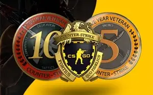 CONTA STEAM CSGO PRIME COM MEDALHAS LEALDADE, 5 E 10 ANOS