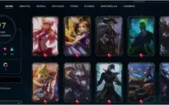 Conta lol com 97 skins sendo 3 ultimei-te