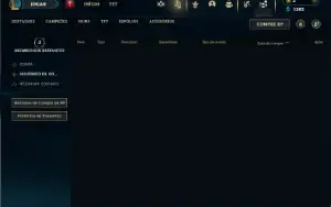 Unranked com 30 Champs e 5 Skins + 5 Espolios