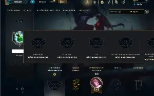 Unranked com 27 Champs e 1 Fragmento de skin
