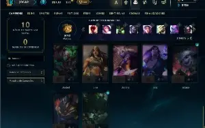 Unranked com 27 Champs e 1 Fragmento de skin