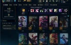Unranked com 27 Champs e 1 Fragmento de skin