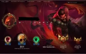 Conta Ouro II com 85 skins e 102 champions