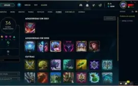 Conta League Of Legends Level 30, skins, Nunca foi Ranked