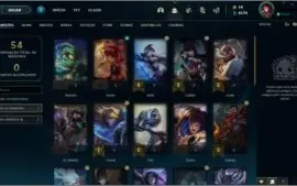 CONTA LOL PLATINA 3 - 60% WINRATE - 35 CHAMP - 2 SKINS