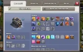 Clash of clans cv9 e clash royale 5 anos conta