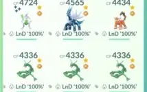 Pokemon GO - Level 50 - 45 Legendary and Mythical 100%