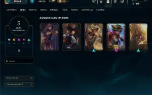 Unranked com 16 Champs e 5 Skins ( SEM EMAIL CONFIRMADO )