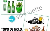 1321 Topos de Bolo Arquivo Digital Silhouette Studio Envio I