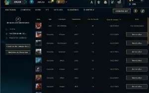 Diamante 4 com 26 champs e 1 Skin + 30 Espolios