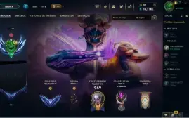 Conta Diamante 4 + Dj sona, jhin cosmos negro, sett floresce