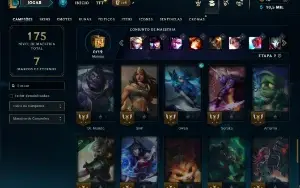 Unranked com 55 Champs e 32 Skins ( ADC / MID )