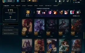 Unranked com 55 Champs e 32 Skins ( ADC / MID )