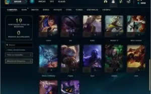 Conta platina 2 com 2 skins e 27 champs