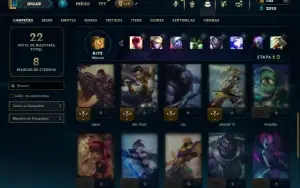 Bronze 4 com 30 Champs e 13 Skins