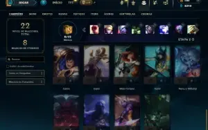 Bronze 4 com 30 Champs e 13 Skins
