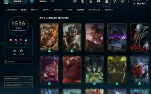 Conta Lol (1516 Skins) + Valorant (Beta)