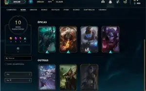 Conta ouro 1 com 30 Champs e 10 Skins
