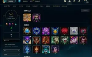 Conta ouro 1 com 30 Champs e 10 Skins