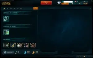 Conta PlatIV, com 129 Campeões, 64 skins e 4 páginas de runa