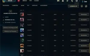 Conta ouro 4 com 22 Champs e 11 Espolios