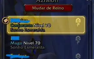 Conta World of Warcraft 3 char lvl 70, com the war within